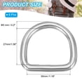 thumbnail image 2 of Uxcell Metal D-Rings Stainless Steel D Ring Welded Solid Dee Rings DIY Accessories for Belts Sewing Dog Collars Webbing Straps 5x30mm, 2 of 6