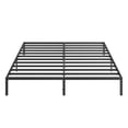 thumbnail image 3 of King Size Platform Bed Frame, Metal Bed Frame with Sturdy Slat Support, Bed Frame with Under Bed Storage, No Box Spring Needed, Noise-free Design, Easy Assembly, for Teen Adult, Black, 3 of 7