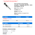 thumbnail image 2 of Front Left Strut and Coil Spring Assembly - Compatible with 2013 - 2018 Ford Explorer 3.5L V6 2014 2015 2016 2017, 2 of 2