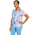 thumbnail image 3 of Alfred Dunner Womens Petite  Floral Watercolor Eyelet Top, 3 of 6