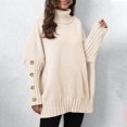 thumbnail image 3 of Deal of the Week Ofreoo Women's Solid Color Botton Fall And Winter Long Sleeve Fashion Pullover Sweater Tops Business Casual Outfits for Women, 3 of 4