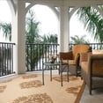 thumbnail image 3 of Safavieh Courtyard Jessie Damask Indoor/Outdoor Area Rug, Natural/Brown, 8' x 11', 3 of 9