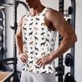 thumbnail image 5 of Susaid Labrador Retriever Dog Print Men's Sleeveless Workout Running Tank Top Dry Fit Athletic Gym Sports Swim Beach Muscle Bodybuilding Shirts-4X-Large, 5 of 7