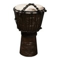 thumbnail image 3 of Sawtooth Tribe Series 8" Hand Carved Congo Design Rope Djembe with Drum Sack Carry Bag, 3 of 7