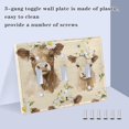 thumbnail image 4 of Dailycode Light Switch Plate Covers 3 Gang Wall Plate Plastics Outlet Covers for Kitchen Home Office Decor Highland Cattle with Garland, 4 of 8