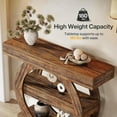 thumbnail image 5 of Tribesigns Rustic Farmhouse 41-Inch Entryway Table, 3-Tier Narrow Console Table with Storage Shelves, Behind Couch Hallway Sofa Table, Living Room Foyer Accent Furniture, 5 of 5