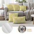 thumbnail image 6 of Outdoor Pillow Covers 20 x 20 Inches, Yellow Palm Tree Waterproof Throw Pillow Cover Set of 2, Summer Botanical Tropical Tree Decorative Square Cushion Covers for Patio/Tent/Couch/Garden, 6 of 9