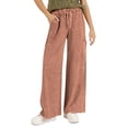 thumbnail image 1 of Plebaso Wide Leg Pants Womens Loose Drawstring Casual Pants Lightweight Plain Trousers with Pockets, 1 of 6