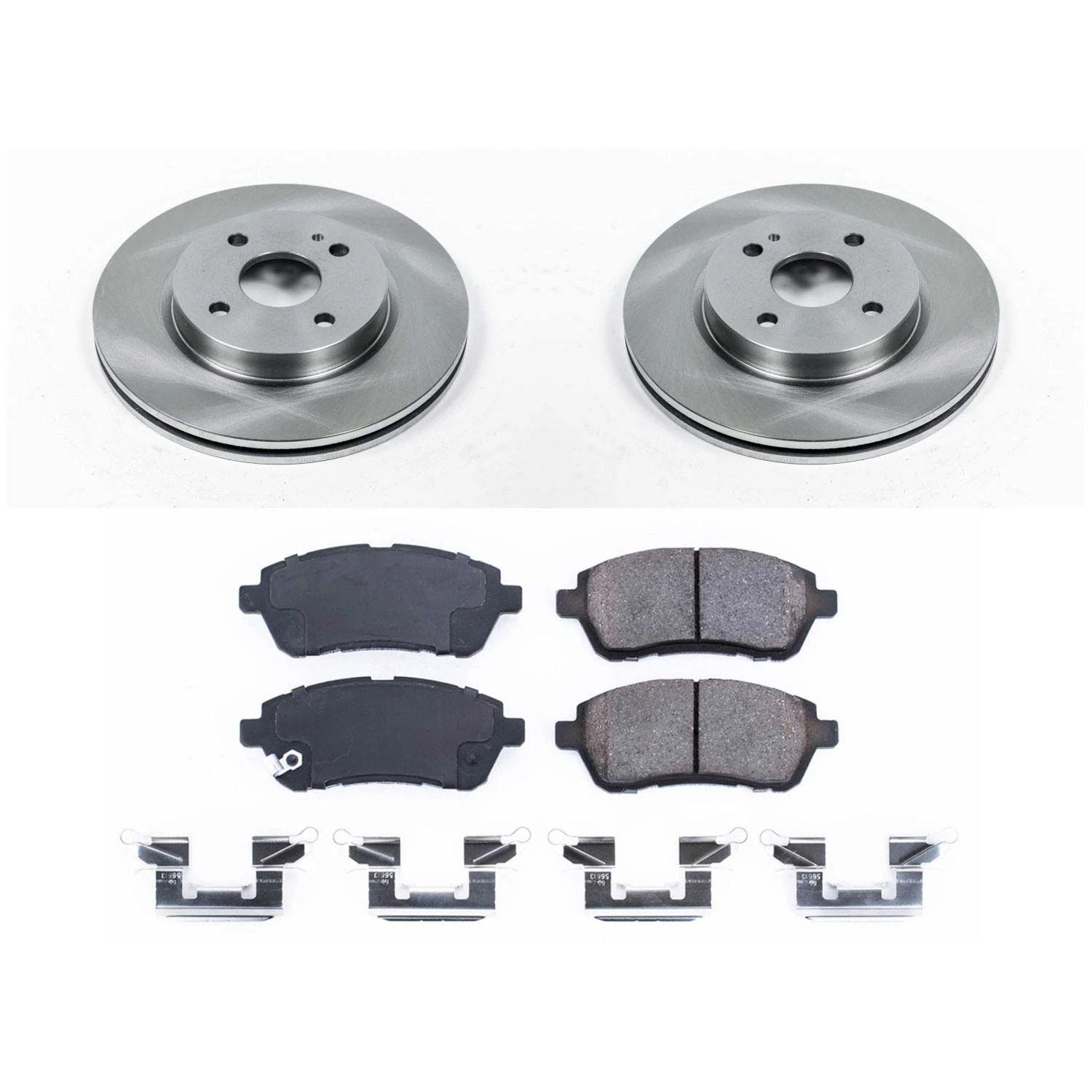 Power Stop Front Stock Replacement Brake Pad and Rotor Kit KOE6344
