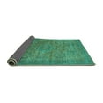 thumbnail image 2 of Ahgly Company Indoor Square Abstract Turquoise Blue Modern Area Rugs, 3' Square, 2 of 4