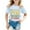Light Blue, variant on Back To School Outfits for Girls 10-12 Relaxed Regular Fit Quick-Dry Round Neck Short Sleeve First Grade Rainbow Girls Boys 1st Grade Squad T-Shirt