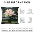 thumbnail image 5 of Fenyluxe Water Lilies Fashion Style Dirt-Resistant Throw Pillow Covers for Couch Sofa Bed Living Room Bedroom for Home Decor All Year Round, Pillow Case 1PC 24x24in, 5 of 5