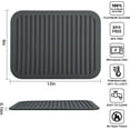 Large Black Silicone Trivets for Hot Pots and Pans, Heat Resistant Mat