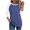 Navy, variant on Women's Bold Color Blocked Blouse 3/4 Sleeve Round Neck Statement Top Tees Tshirts for Weekend Wear My Order My Items