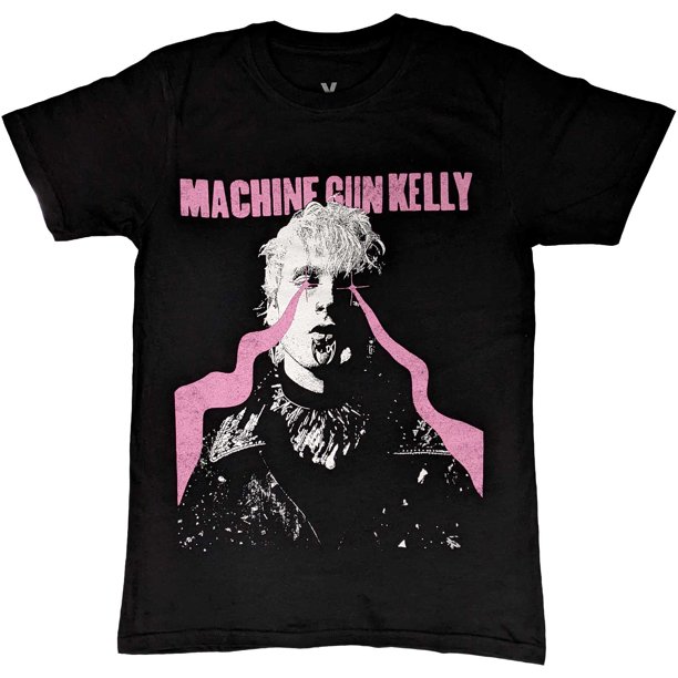 Machine Gun Kelly - Camiseta Laser Eye de Algodón para Adultos Unisex (Negro)