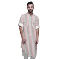 thumbnail image 5 of Atasi Asymmetric Style Rayon Mens Kurta Printed Long Casual Kurta Shirt, 5 of 6