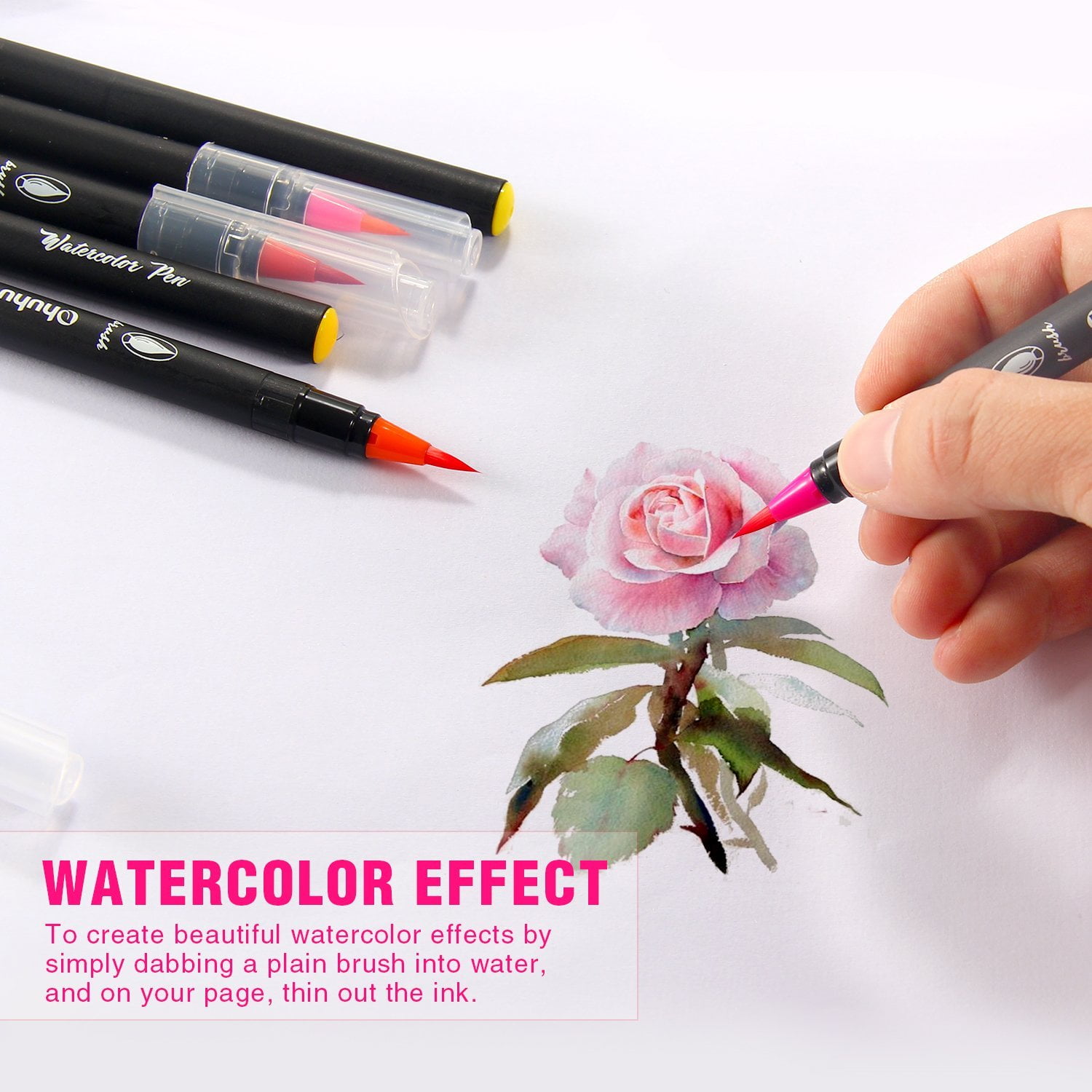 Ohuhu Watercolor Brush Markers Pen- Testing and demo 