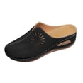 thumbnail image 2 of Domuza Clogs Mules for Women 2026 Summer Hollow Out Breathable Platform Wedge Slippers Sandals Comfortable Closed Toe Slip On Orthopedic Casual Walking Shoes with Arch Support Black 7.5（EU-39）, 2 of 4