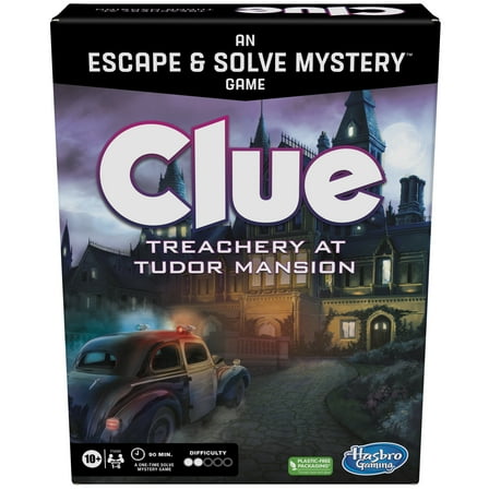 Clue Escape Treachery at Tudor Mansion Board Game, Murder Mystery Escape Room Games, 1-6 Players