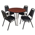 thumbnail image 4 of Regency Kee 42 in Round Breakroom Table- Beige Top, Chrome Legs, 4 Restaurant Stack Chairs, 4 of 7