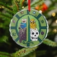 thumbnail image 4 of Adventure Time Christmas Round Ornament Glass Circular Pendant Smooth Hanging Decoration for Home, Office & Christmas Tree, 4 of 8