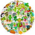 thumbnail image 1 of Paquete de pegatinas Fresh Cactus Anime, vinilo impermeable, 50 unidades, 1 of 3