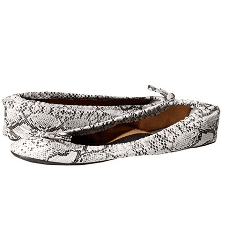 Snake Animal Print Foldable Ballet Flats Shoes w/ Carrying Case SMALL (Best Small Forward Shoes)