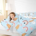 thumbnail image 4 of Castle Fairy 3-Piece Full Size Comforter Set, Capybara Rainbow Stars Kawaii Kids Print, 4 of 8