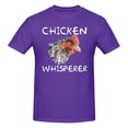 thumbnail image 1 of Chicken Whisper Men'S Basic Short Sleeve T-Shirt Purple 6x-Large, 1 of 5