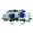 Blue, variant on Artificial Cemetery Flowers Artificial Cemetery Flower Saddle with Vase – Deep Blue Memorial Rose Arrangement for Tomb DecorationHeadstone Flowers