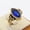 Gold Blue, variant on Ring for Men Stainless Steel Blue Stone Irish Trinity Knot Party Ring-Silver Blue-9