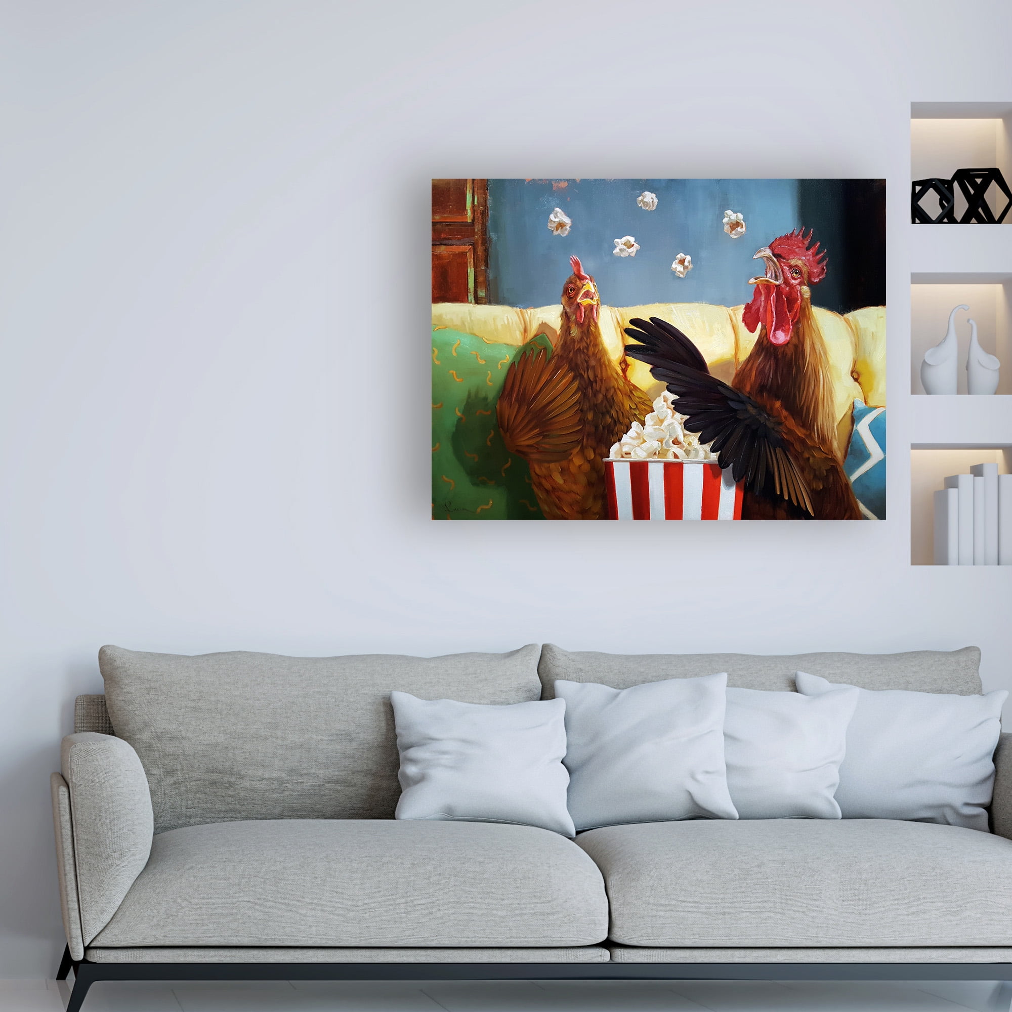 Lucia Heffernan 'Popcorn Chickens' Canvas Art