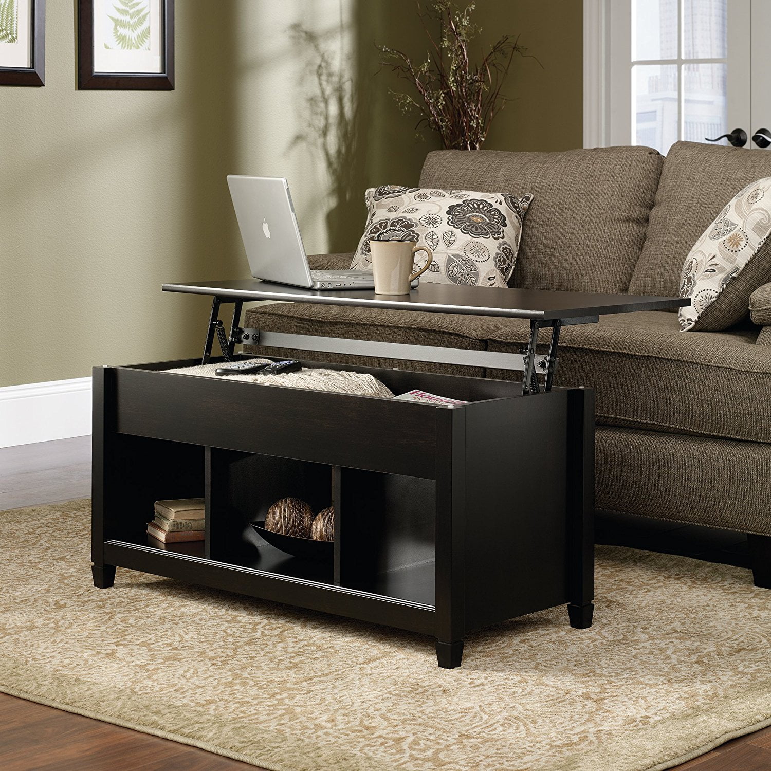 Topcobe Lift Top Coffee  Table  Solid Wood Coffee  Table  
