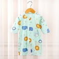 thumbnail image 2 of Gpaecead Boys Girls Prints Romper Thin Jumpsuit Newborn Printing Romper Long Sleeve Button Baby Clothes Mint Green, 2 of 4