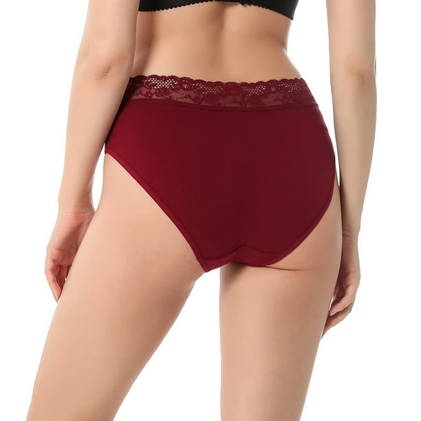Women's Solid Low Waist Breathable Tight Seamless Women's Underwear Cotton  No Show Panties Pack Briefs Exotic