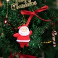 thumbnail image 4 of Lssam Mini Santa Ornaments & Tree Decorations - Small Santa Claus Figures with Hooks for Hanging on Xmas Trees, Holiday Home, Office, Party (Red), 4 of 8