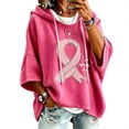 thumbnail image 2 of Stralyhd Breast Cancer Awareness Sweatshirts for Women Pink Ribbon Tshirt Pink Casual Shirt 3/4 Sleeve Tees, 2 of 4