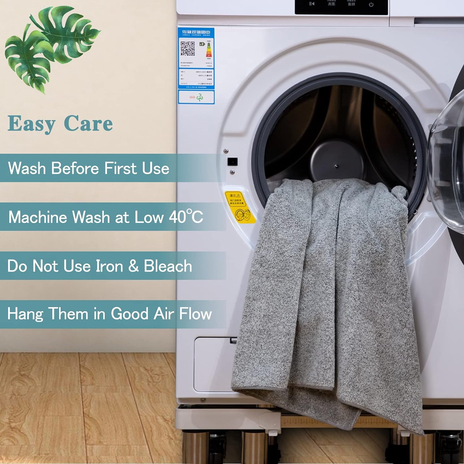 Bath Towels, Extra Absorbent & Quick Drying Towels for Bathroom, Viscose Made from Bamboo Soft Bath Sheet (35 x 63inch), Premium Towel 2 Count SEISSO