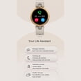 thumbnail image 3 of Montre Intelligente pour Femmes Compatible avec iPhone et Android, Écran Tactile 1.09 Pieds', Smartwatch Ronde, Étanche IP67, Tracker D\'entraînement Physique avec Moniteur de Fréquence Cardiaque et de Sommeil, Cycle Physiologique Féminin (Café), 3 of 6