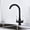 Black, variant on Double Handle Hot and Cold Kitchen Sink Faucet Kitchen Mixer ChromeBlack Kitchen Faucet Sink Mixer Tap Bathroom with Aerator Deck Mounted Black