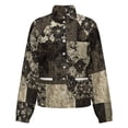 thumbnail image 5 of Jackets for Women Winter Coat Jackets Flannel Stand Collar Jacket(Floral Patchwork Area Rug,Size:S-4XL), 5 of 7