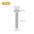 thumbnail image 2 of ST5x35x10mm Phillips Pan Head Self-tapping Screw with Washer, 50pack 304 Stainless Steel Wood Screw (Silver), 2 of 6