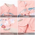 thumbnail image 5 of LittleSpring Little Girls Dress Coats for Kids Tang Jacket Chinese New Year Traditional Outerwear Clothes Pink Size 7-8, 5 of 6