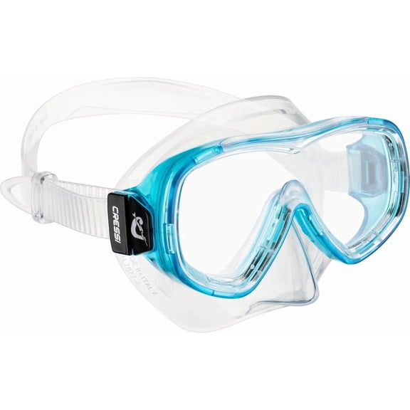 Cressi PIUMETTA, Kiddy Small Dive Mask Aged 2, 3, 4, 5, 6, 7 Years - Cressi: Italian Quality since 1946 Aquamarine