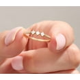 thumbnail image 2 of vylahjewellery Women's Engagement Rings Classic 10K Rose Gold Princess Cut Moissanite Diamond Ring Wedding Rings October Born Birthstone Promise Rings, 2 of 7