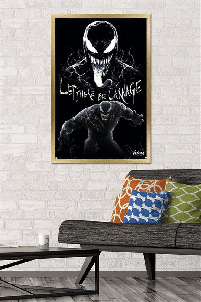 Marvel Venom: Let There be Carnage - Attack Variant Wall Poster, 22.375" x 34", Framed