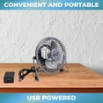 thumbnail image 4 of Comfort Zone CZHV4S 4 in. Dual Powdered High Velocity Fan, White, 4 of 5