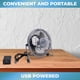 thumbnail image 5 of Ventilador de escritorio Comfort Zone totalmente metálico de 10 cm con USB o cable de alimentación, 5 of 9