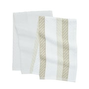 My Texas House Stripe 16" x 28" Cotton Terry Kitchen Towels, 2 Pieces, Beige