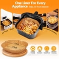 thumbnail image 6 of Windiluna 9 Inch Air Fryer Liners Disposable, Liners for Air Fryer Basket, 125 Pack, Square, 6 of 7